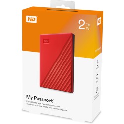 Ổ cứng di động WD My Passport Portable  2.5'' 2TB USB 3.0 - màu đỏ (mới)