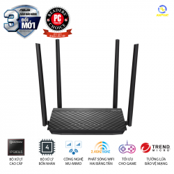 Router Wifi ASUS RT-AC1500UHP (Dũng Sĩ Xuyên Tường) Chuẩn AC1500 MU-MIMO, 2 băng tần, USB, Stream 4K
