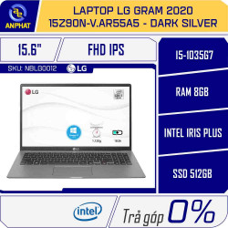 Laptop LG Gram 2020 15Z90N-V.AR55A5 - Dark Silver