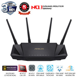 ASUS RT-AX58U (Gaming Router) Wifi AX3000 2 băng tần,Router WiFi có thể mở rộng,  Wifi 6 (802.11ax), AiMesh WIFI Mesh, MU-MIMO, AiProtection, USB 3.1