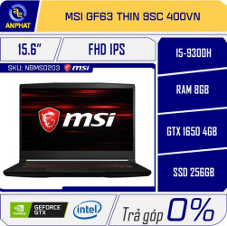 Laptop MSI GF63 Thin 9SC 400VN