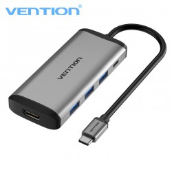 Cáp chuyển USB Type-C to HDMI + USB 3.0*3 + PD USB C Vention CNBHB(5 in 1)