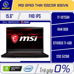 Laptop MSI GF63 Thin 10SCSR 830VN