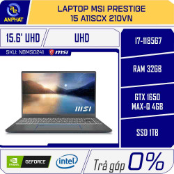 Laptop MSI Prestige 15 A11SCX 210VN