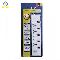 Ổ cắm điện ELPA ESU-VNI43 4 ổ điện, 5 công tắc, 3m, 2xUSB 