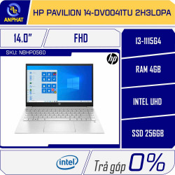 Laptop HP Pavilion 14-dv0041TU (2H3L0PA) - Bạc