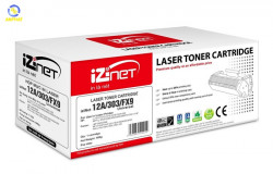 Hộp mực in Laser iziNet 12A/303/FX9 - Dùng cho máy in HP Lj 1010/1012/1015/1018/1020/1022. HP MFP Lj 3020/3030/3050/3052/3055/M1005/1319F. Canon LBP 2900/3000. Canon MF 4110/4120/4122/4140/4150/4320/4350. Canon FAX L75/L100/L120/L140/L160