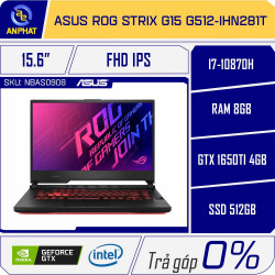 Laptop Asus ROG Strix G15 G512-IHN281T (Core i7/RAM 8GB/512GB SSD/GTX 1650Ti/15.6 inch/Đen/Win 10)