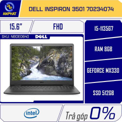 Laptop Dell Inspiron 3501 70234074 (Core i5-1135G7 | 8GB | 512GB | MX330 2GB | 15.6 Inch FHD | Win 10 | Đen)