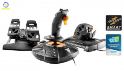 Cần lái máy bay Thrustmaster T16000M FLIGHT PACK ( bộ 3 kèm Bướm gas, Joystick ,Pedal )