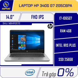 Laptop HP 340s G7 2G5C6PA (Core i7-1065G7 | 4GB | 256GB | Intel Iris Plus | 14.0 inch FHD | Win 10 | Xám)
