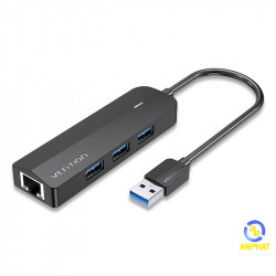 Bộ chuyển đổi USB 3.0 to Gigabit Ethernet + 3 Port USB 3.0 Vention - CKBHB