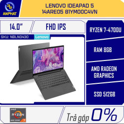 Laptop Lenovo IdeaPad 5 14ARE05 81YM00C4VN (Ryzen 7-4700U | 8GB | 512GB | AMD Radeon | 14.0 inch FHD | Win 10 | Xám)