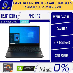 Laptop Lenovo IdeaPad Gaming 3 15ARH05 82EY00JXVN (Ryzen 5-4600H | 8GB | 256GB | GTX 1650 4GB | 15.6 inch FHD | Win 10 | Đen)