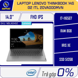 Laptop Lenovo ThinkBook 14s G2 ITL 20VA000MVN (Core i7-1165G7 | 8GB | 512GB | Intel Iris Xe | 14.0 inch FHD | Win 10 |  Xám)