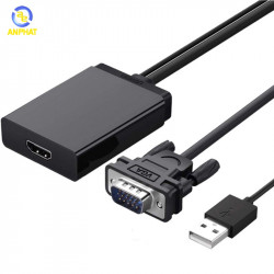 Cáp chuyển VGA to HDMI tích hợp Audio Ugreen 60814 hỗ trợ Full HD