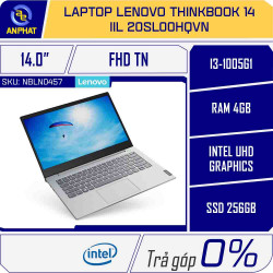 Laptop Lenovo ThinkBook 14 IIL 20SL00HQVN (Core i3-1005G1 | 4GB | 256GB | Intel UHD | 14.0 inch FHD | Win 10 | Xám)