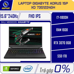 Laptop Gigabyte AORUS 15P XD 73S1224GH (Core i7-11800H | 16GB | 1TB SSD | RTX 3070 8GB | 15.6 inch FHD | Win 10 | Đen)