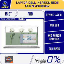 Laptop Dell Inspiron 5505 N5R74700U104W (Ryzen 7-4700U | 8GB | 512GB | AMD Redeon | 15.6 inch FHD | Win 10 | Bạc)