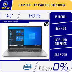 Laptop HP 240 G8 342G6PA (Core i3-1005G1 | 4GB | 512GB | Intel UHD | 14.0 inch FHD | Win 10 | Bạc)