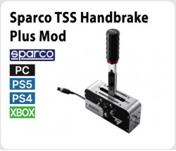 Phanh tay kiêm cần số Sequence chơi game máy tính Thrustmaster TSS HANDBRAKE SPARCO MOD+ Thương hiệu Châu âu ( France )