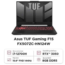 Laptop Asus TUF Gaming F15 FX507ZC-HN124W (Core™ i7-12700H | 8GB | 512GB | RTX™ 3050 4GB | 15.6-inch FHD | Win 11 | Jaeger Gray)