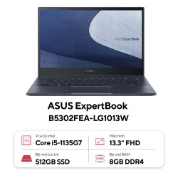 Laptop Asus ExpertBook B5302FEA-LG1013W (Core™ i5-1135G7 | 8GB | 512GB | Intel Iris Xe | 13.3-inch FHD | Win 11 | Star Black)