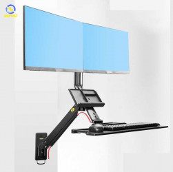 Giá đỡ 2 Màn hình kèm khay bàn phím North Bayou MC27 - 2a  (22 - 27 inch)