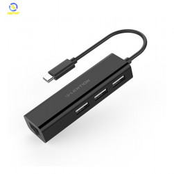 Bộ chuyển đổi Type C 4 trong 1 Lention UC-USB 2.0 - Đen