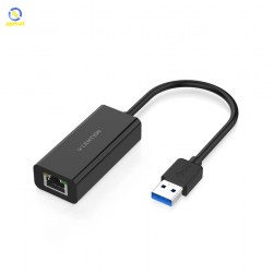 Bộ chuyển đổi USB-A 3.0 sang Lan RJ45 (1000M) Lention HU404GE - Đen