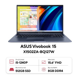 Laptop Asus VivoBook 15 X1502ZA-BQ127W (Core™ i5-1240P | 8GB | 512GB | Iris Xᵉ Graphics | 15.6-inch FHD | Windows 11 Home | Xanh ) 