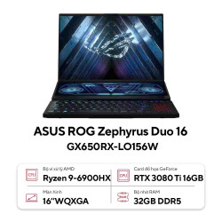 Laptop Asus ROG Zephyrus Duo 16 GX650RX-LO156W (Ryzen™ 9-6900HX | 32GB | 2TB | RTX™ 3080 Ti 16GB | 16-inch WQXGA | Win 11 | Đen)
