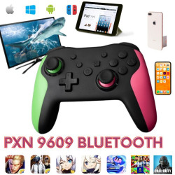  Tay Cầm Chơi Game không dây PXN 9609 Bluetooth JOKER - XANH TÍM - Form Xbox cho PC / PS3 / Android / iOS 15 / Switch có Rung Tay cầm chơi game không dây Bluetooth PXN 9609 MFi iOS / PC / Switch / PS3 / Android / iOS chơi FO4,Genshin có Gyro