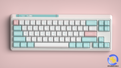 Bàn phím cơ FL-Esports CMK68SAM 3 Mode Wireless Marshmallow Gateron Pro White switch