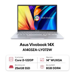 Laptop Asus Vivobook 14X A1403ZA-LY072W (Core i3-1220P | 8GB | 256GB | Intel UHD | 14 inch WUXGA | Win 11 | Bạc)