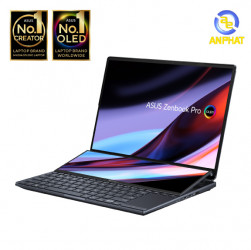 Laptop Asus Zenbook Pro 14 Duo OLED UX8402ZE-M3044W (Core i7-12700H | 16GB | 1TB | RTX 3050 Ti 4GB | 14.5 inch 2.8K | Cảm ứng | Win 11 | Đen)