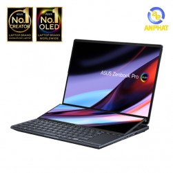 Laptop Asus Zenbook Pro 14 Duo OLED UX8402ZE-M3074W (Core i9-12900H | 32GB | 1TB | RTX 3050 Ti 4GB | 14.5 inch 2.8K | Cảm ứng | Win 11 | Đen)