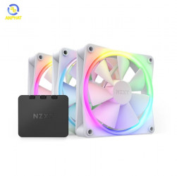 Bộ 3 Fan NZXT F120RGB Kèm Điều Khiển - 120mm RGB Fans - Triple (Màu Trắng) RF-R12TF-W1