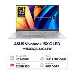 Laptop Asus Vivobook 15 OLED M1503QA-L1044W (Ryzen 7-5800H | 8GB | 512GB | AMD Radeon | 15.6 inch FHD | Win 11 | Bạc)