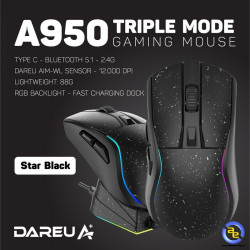 Chuột DareU A950 3 Mode Wireless Star Black