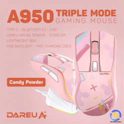 Chuột DareU A950 3 Mode Wireless Candy Powder