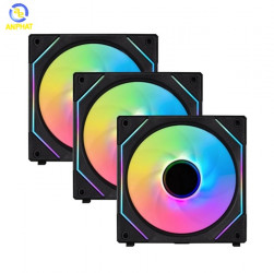Quạt Máy Tính Lian Li UNI Fan SL Infinity 120 Triple Black ( Bộ 3 Fan Kèm Hub)