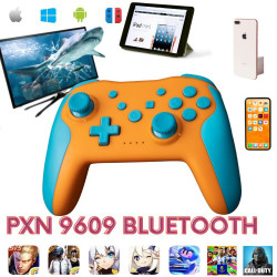  Tay Cầm Chơi Game không dây PXN 9609 Bluetooth GOKU (màu cam ) Form Xbox cho PC / PS3 / Android / iOS 15 / Switch có Rung , Gyroscope 6 axis