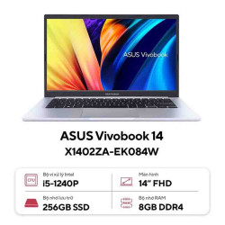 Laptop Asus VivoBook 14 X1402ZA-EK084W (Core i5-1240P | 8GB | 256GB | Intel Iris Xe | 14.0 inch FHD | Win 11 | Bạc)