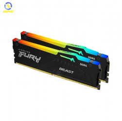 RAM Kingston FURY Beast RGB 64GB (2x32GB) DDR5 5200Mhz (KF552C40BBAK2-64)