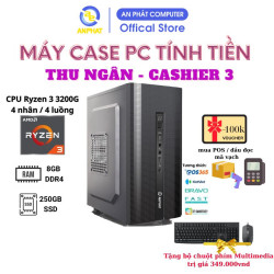 PCAP Office Cashier 3 ( R3 3200G 4C4T / 8GB DDR4 / 250GB SSD / HDMI / DVI / PS2 ) - Bộ case máy tính tiền giá rẻ tối ưu tốc độ nhanh nhất dành cho thu ngân siêu thị