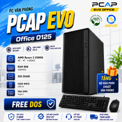 PC Văn Phòng PCAP EVO Office O125 / AMD Ryzen 3 3200G / RAM 8GB / SSD 256GB / Free DOS