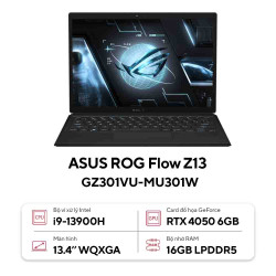 Laptop ASUS ROG Flow Z13 GZ301VU-MU301W (Core™ i9-13900H | 16GB | 1TB | RTX™ 4050 6GB | 13.4-inch WUXGA | Win 11 | Black)