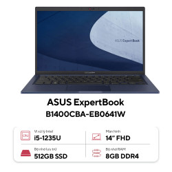 Laptop Asus ExpertBook B1400CBA-EB0641W (Core i5-1235U | 8GB | 512GB | Intel Iris Xe | 14.0-inch FHD | Win 11 | Đen)