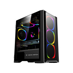 Vỏ case KENOO ESPORT MK500 -3F - Màu Đen MATX (3 Fan RGB)